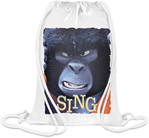 Sing Animation Movie Angry Johnny Custom Printed Drawstring Sack | 100% Soft Polyester| 5 Liter Capacity| Adjustable String Closure| The Stylish Bag For Every Day Use| Custom Bags By Clubbing Designs
