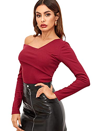 2 Romwe+Womens+Asymmetrical+Ribbed+X+Small