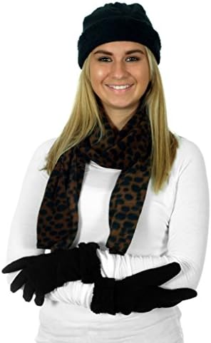 Women’s 3 Piece Micro Fleece Hat, Scarf &amp; Gloves Winter Set