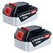 Biswaye 2Pack 5.0Ah 20V MAX Battery Replacement for Black & Decker 20-Volt Max Lithium Battery LBXR20 LBXR20-OPE LB20 LBX20 LBX4020 LB2X4020-OPE