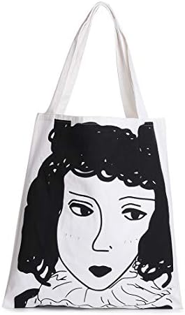 Cotton Canvas Tote Bag with Inner Pocket Adorable Large Tote Bag for Beach,Shipping,Groceries,Books
