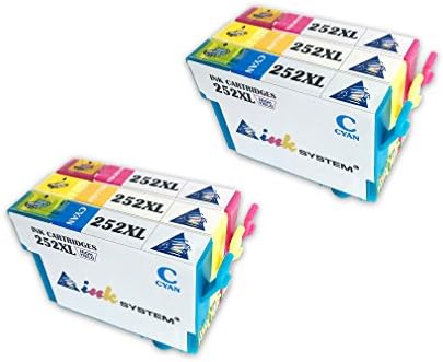 INKSYSTEM 3COLOR Replacement for Epson 252 Ink Cartridges &amp; 252XL, High Yield 6 Pack (2 Cyan 2 Magenta 2 Yellow) Compatible With Epson WF 3640 WF 3630 WF 3620 WF 7610 WF 7620 WF 7110