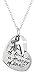Necklace With Heart Pendant And Cross - A Journey Of Faith Is A Journey Of Love - For Girls - Stainless Steel With Curb Chain