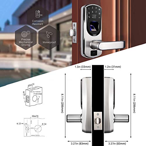 Ardwolf-A60-Biometric-Door-Lock-Keyless-Entry-Fingerprint-and-Keypad-Electronic-Smart-Locks-with-Backup-Keys-for-Homes-Front-Door-304-Stainless-Steel-US-TI-chip-Irreversible-Right-Handle