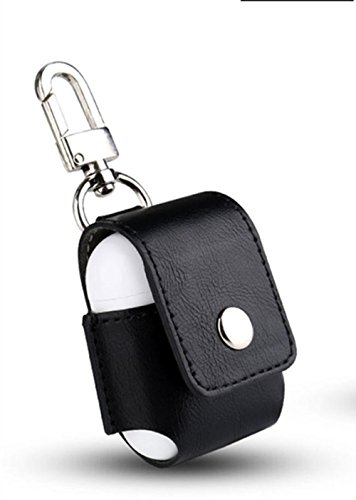 Feite For Apple Airpods Headset Portable Leather Case Protective Cover Bag Pouch (Black)