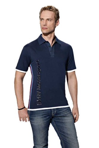 BMW Mens Motorsport Polo Shirt  Dark Blue  Large
