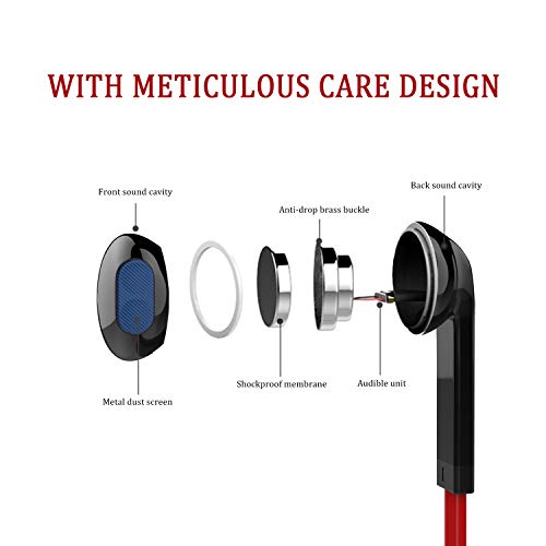 Earbuds Headphones Stereo in-Ear Earphones Noise Isolating Wired Earphone with Mic and Volume Control Comfort-Fit for Samsung Galaxy Android Smartphones and Mp3 Players - Thumbnail 2