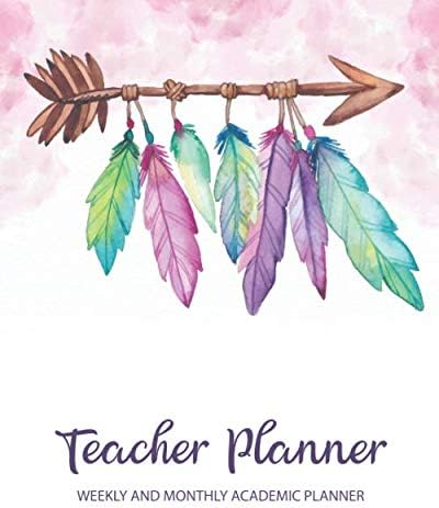 Teacher Planner Weekly and Monthly Academic Planner: Boho Style Undated Academic Year Calendar Lesson Planner and Organizer with Adult Coloring Pages ... Relief While Planning Your School Year! Paperback – 19 May 2019