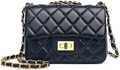 Volcanic Rock Women Quilted Crossbody Bag Girls Side Purse and Shoulder Handbags Designer Clutch with Chain