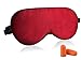 Fitglam Natural Silk Sleep Mask, Best Sleeping Mask Eye Mask Eye Cover for Travel, Nap, Meditation, Blindfold with Adjustable Strap for Men, Women and Teenagers (Burgundy)