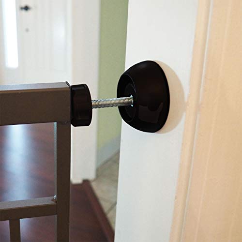 Baby Gate Guru Small Wall Protector 4 Pack - Black - Cup Pads to Guard Your Walls from Pressure Mounted Baby Gates, Pet Gates, Safety Gates, Shower Curtain Rods, and More (4 Pack, Black) - Thumbnail 3