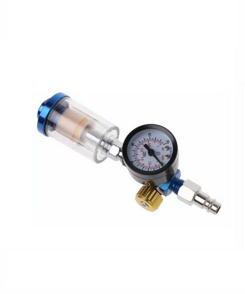 Fasizi AFR2000 Air Pressure Regulator Water Separator Trap Filter Airbrush Compressor with Fittings MPA Pressure Gauge Combination