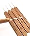 Dreadlocks Crochet Hook for Hair Bamboo Handle,Locs Crochet Needle Steel Crochet Hook Lock for Braid Craft 5pcs(0.5mm+0.75mm+1.0mm+1.25mm+1.5mm)