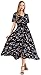 Wantdo Women's Button Up Split Floral Maxi Dress Casual V Neck Long Dresses