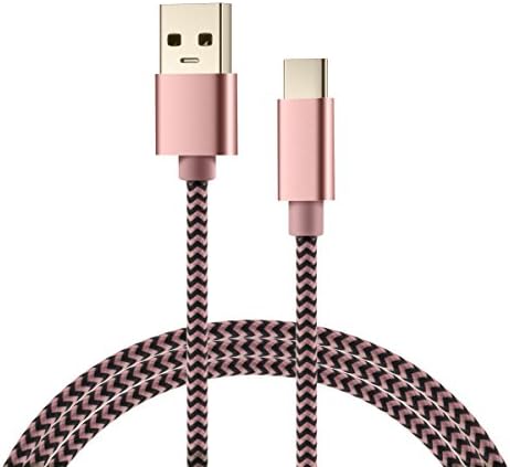 USB Type C Cable,SHNVIR USB C to USB 3.0 Nylon Braided Cable Fast Charger for Samsung Galaxy S8 Plus,LG G6 V20 G5,Nintendo Switch,New Macbook More (Rose Gold)