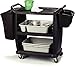 Carlisle FoodService Products Plastic Bussing Cart, 300 lb Capacity, 36.25
