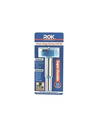 Rok hardware 35 mm Bisagra Boring Broca Forstner (, Azul rokbb35blue