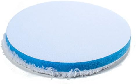 TGR 6" Microfiber Polishing Pad Hook and Loop Blue Soft Density Foam