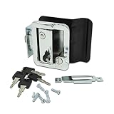 RV Travel Trailer Entry Door Lock Polar Chrome Paddle Deadbolt