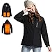 VENUSTAS Women's Heated Jacket with Hood Waterproof Wind Resistant and Anti-fouling