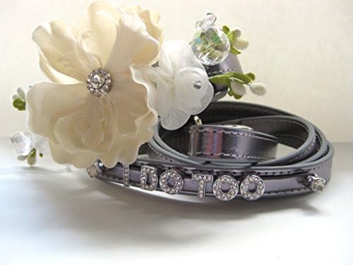 Flower Dog Collar | Wedding Dog Collar | Matching Leash | XS S M L (S w/leash)