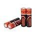 Wyness 4PCS Flat Top 18650 Rechargeable 3.7V 2500mAh Batteries with Fast Li-ion 18650 18500 14500 Battery Charger
