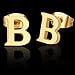 Shally Gold Plated Alphabet Letter Initial Stud Earrings