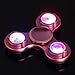 Livoty NEW LED Light Hand Spinner Fidget Toys Aluminium Ceramic Finger Ball For Kid (Hot Pink)