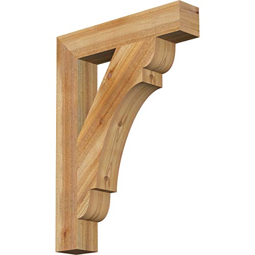 Ekena Millwork BKT04X22X30OLY05RWR Olympic Block Bracket, Western Red Cedar