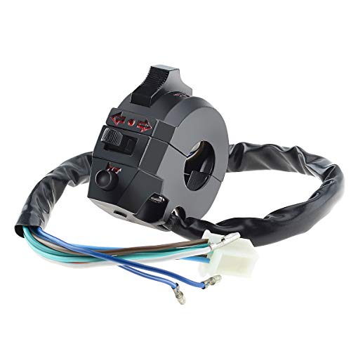 KAWELL バイク スイッチ バイク ウインカースイッチ 防水スイッチ バイク 22mm 汎用 左 12V 防水 ハイ/ロービーム・ウインカー・ホーンスイッチ