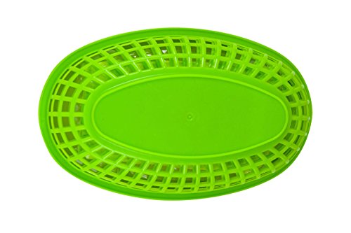 Best Brands Sandwich and Chips Picnic Basket Set, 6 Liners and 3 Baskets, Green