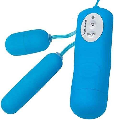 Toys Silver Bullet Funny Toy Women Vibrating 10 Speed Function Dual BulletsMini Bullets Vibrato,Sky Blue