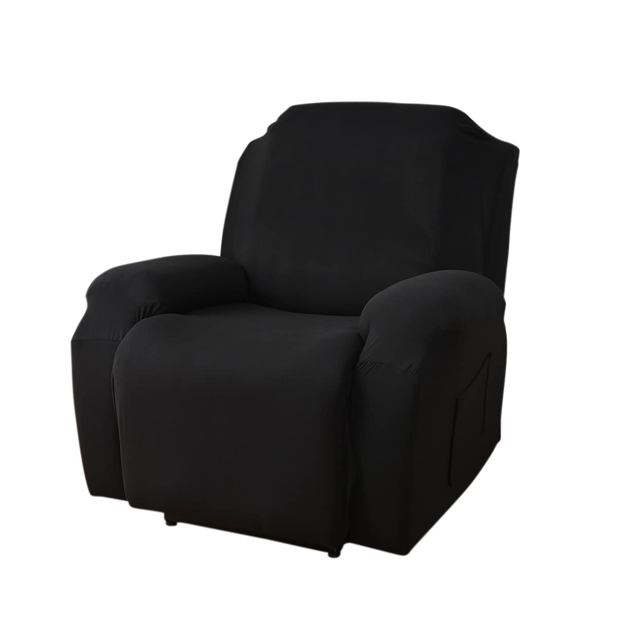 FANSU Recliner Chair Covers 1 Seater for Armchairs with Pockets, Stretch Recliner Slipcover for Electric Chair, Sofa Covers Furniture Protector for Living Room (1 Seater,black)