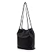 YOUNA Ladies Simple PU Leather Bucket Tote Top-handle Handbag Shoulder Purse Black