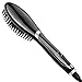 Hair Straightener Brush Ceramic Fast Heating Hair Straightening Brush Temperature Display Anti-scald Effective Hair Styling Iron Tools Mini Black Color Available