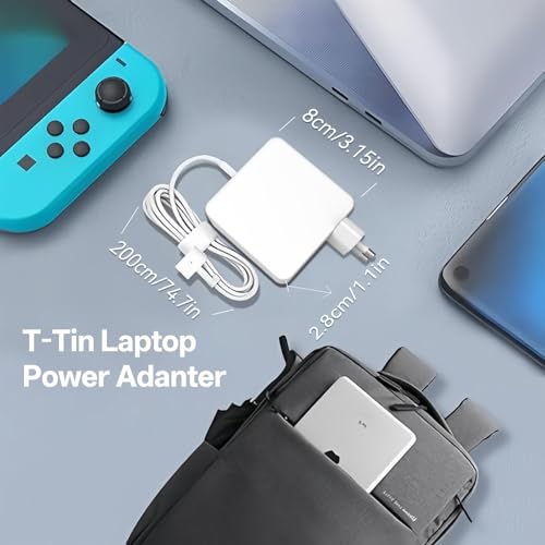 60W T-Tip Charger, Compatible with Mac Book Pro Charger, Portable Power Adapter for MacBook Air 11/13 Inch, Models 2012/2013/2014/2015/2017/2018, Fits A1502/A1465/A1436