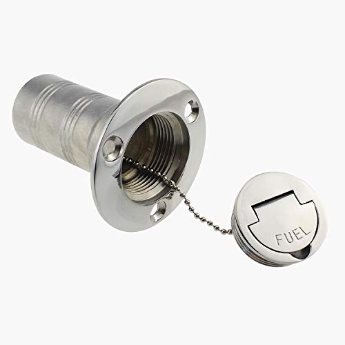 keehui Mirror-Like Polished 316 SS for 1-1/2''(38MM) Marine Boat Yacht Caravan Fuel Tank Deck Fill/Filler with Keyless Cap