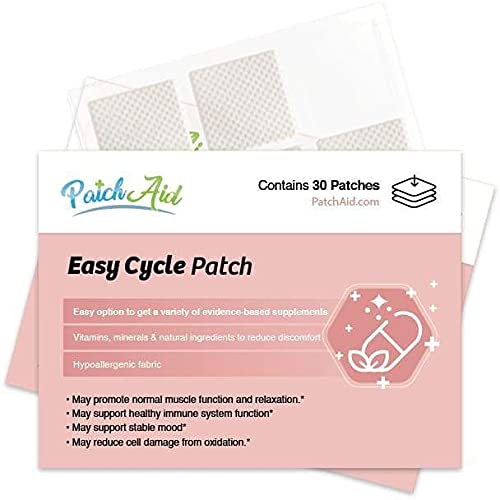 Patch Aid Easy Cycle - 30 Topical Patches. Natural & Vegan. High Absorption and More Bioavailable. Suitable for Sensitive Stomachs & Bariatric.