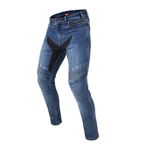 REBELHORN Eagle III Mens Motorcycle Jeans, Aramid Fibre Lining, Knee and Hip Protectors, SAS-TEC Slim Fit