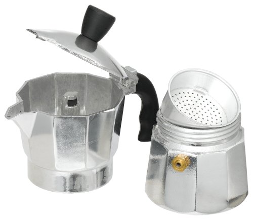 image for IMUSA USA B120-41V Aluminum Espresso Stovetop Coffeemaker 1-cup, Silve