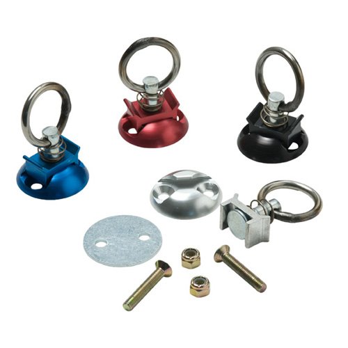 Red S Track Aluminum Tie Down 4 Pack Anchor System Quick Disconnect Trailer