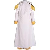 GWOKDAN Men Cosplay Costume Anime Uniform Yellow Suit Cloak Halloween Outfits Full Set