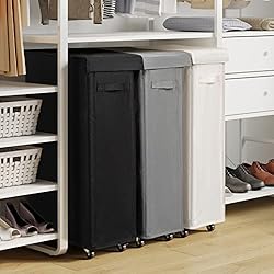 Chrislley 65L Slim Laundry Hamper with Lid Narrow