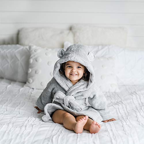 Natemia Organic Hooded Bathrobe for Babies and Toddlers Ultra Soft