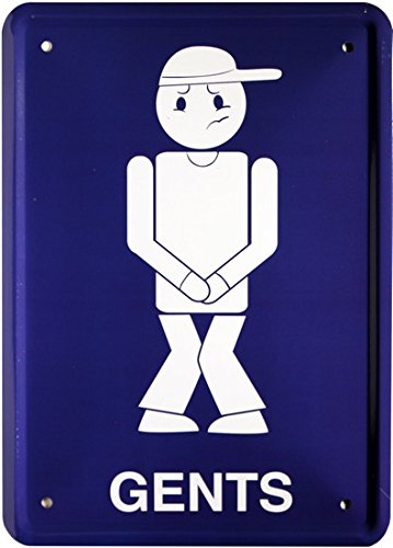 '15 x 21 cm Metal Sign "Toilet Men Gens Funny Saying MJ 202