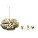 Alasida Bronze sakura Flower Incense Burner Holder and 4 Style Brass Incense Holder for Stick,Cone, Coil Incense Ash Catcher Incense Burner Gift Set