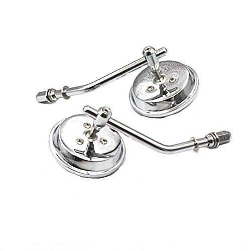USA Shipping Universal Chrome Motorcycle 80mm 3.14" Metal Mirror Round Rearview Mirrors For 8mm Thread Harley Dyna Electra Glide FLHT Heritage Softail Touring