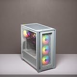 Corsair iCUE 4000X RGB Tempered Glass Mid-Tower Case White view 11