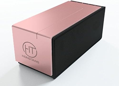 HongTang Portable Bluetooth Speaker with Loud Stereo Sound, Rich Bass, 6-Hour Playtime, 33 ft Bluetooth Range, Built-In Mic. Perfect Wireless Speaker for iPhone, Samsung and more (Rose Gold)