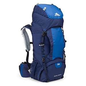 High Sierra Explorer Top Load Internal Frame Hiking Pack, True Navy/Royal/True Navy, 55L / 30-Inch